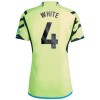 Arsenal White 4 Udebanesæt 2023-24 Kortærmet